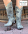 These gorgeous turquoise leopardito leather 13" boots just scream vintage Old Gringo.  You will be the star of the show with these boots.  The pointed toe and fashion heel put these boots at the forefront of western fashion.