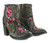 BL3184-1 OLD GRINGO CARLA DISTRESSED KHAKI FLORAL ANKLE BOOTS