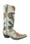 L3183-2 OLD GRINGO CARLA CRACKLED MILK WHITE WEDGEWOOD BROWN FLORAL 13" BOOTS