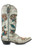 L3183-2 OLD GRINGO CARLA CRACKLED MILK WHITE WEDGEWOOD BROWN FLORAL 13" BOOTS