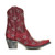 L2308-5 OLD GRINGO LIBERTY STAR CRYSTAL 8" VESUVIO RED ANKLE BOOTS