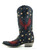 L1627-8 OLD GRINGO EAGLE INLAY STAR NAVY VESUVIO RED TEXTURED BONE 13" LEATHER BOOTS