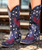 Leather - Goat with a Distressed Finish
Color - Midnight Navy with Vesuvio Red and textured Bone Inlays with tonal embroidery around inlays
Toe type - Snip Toe (4L)
Heel type - 9964 Walking Heel
Shaft Height: 13"