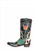 “I’m walkin’ here!” The namesake boots of the Midnight Cowboy collection have a little bit of everything that influenced us from the movie: from the signature color scheme of blacks and retro teal to the whimsical designs of hand-stitched florals and love birds, to the sneak peek of pony hide on the heel paying homage to the film’s iconic suitcase.