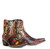 They may be called “Cosmic Camo”, but good luck blending in when you’re wearing these beautiful boots! The subtle camouflage pattern on the shaft is anchored with a smooth warm brown leather toebox, and covered with floral hand-embroidery for a unique contrast of camo and color.

toe: snip toe
heel: riding heel/9964 (1.625")
shaft height: 7"
leather: smooth goat
features: custom print, embroidery, contrast piping, contrast leather lacing, pull tab