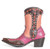 DDBL059-1 DOUBLE D RANCH BAKERSFIELD 8" MAGENTA LEATHER ANKLE BOOTS