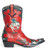 Giddy up! Much like their Midnight Cowboy namesake character, these retro mid-calf kicks are full of color and sass. The contrasting leather details frame the show-stopping element of these badass boots: a hand-stitched bucking bronco. Rock them in rowdy red... these beauties make a statement that you’re in for a wild ride!

toe: snip
heel: riding heel/9964 (1.625")
shaft height: 10.5"
leather: smooth goat
features: shaped contrast overlay leather, shaped contrast inlay leather, embroidery, contrast stitching, contrast leather lacing, shaped pull tab