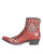 DDBL056-1 DOUBLE D RANCH LITTLE JOE 7" RED LEATHER ANKLE BOOTS