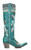 L3346-1 OLD GRINGO PACHAMAMA TURQUOISE FLORAL EMBROIDERED 17" TALL LEATHER BOOTS