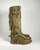 EL VAQUERO Justine Fur Silverstone Moss Green Leather Wedge Moccasin Boots