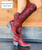 These boots are so striking! The red leather and those Belinda studs make a boot that capture your gaze! The leather is so soft and supple. If you love Belinda (and what's not to love about Belinda?!) these red boots are a must!!