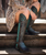 BEAUTIFUL PAIR OF CHOCOLATE LEATHER BOOTS WITH TURQUOISE OVERLAY TOOLING AND TOOLED FLOWERS. THE TWO DIFFERENT COLORED LEATHERS ARE PERFECTLY CRAFTED BY OLD GRINGOS DESIGNERS. THE HAND TOOLING WORK MAKES THESE BOOTS STAND OUT! THESE BOOTS PAIR WONDERFULLY WITH YOUR FAVORITE PAIR OF SKINNY JEANS! BECAUSE OF THE INTRICATE TOOLING DESIGN, THESE BOOTS CAN BE WORN CASUALLY OR ALL DOLLED UP! 

Measurements:

Shaft Height - 18"
Heel - 4 Long
Toe - Snip