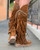 EL VAQUERO Delilah Drifter Silverstone Mou Leather Wedge Moccasin Boots