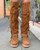EL VAQUERO Delilah Drifter Silverstone Mou Leather Wedge Moccasin Boots