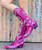 L3191-5 OLD GRINGO DULCE CALAVERA SKULL HOT PINK 13” LEATHER BOOTS