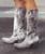L 168-11 OLD GRINGO "EXCLUSIVE" GREY LEOPARDITO 15" TALL BOOTS Snip Toe/Sintino Heel