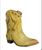 Q0168 CORRAL YELLOW STUDS & FRINGES ANKLE BOOT ROU