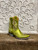 L 175-570 OLD GRINGO NEVADA LIME GREEN METALLIC 8" LEATHER BOOTS