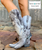 Show off your wild side in these stunning Grey Leopardito  print boots.  
These gorgeous exclusive 15" boots have been a best seller and are in high demand.  