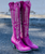 The Old Gringo Mayra HOT PINK leather boots are an absolute showstopper on their own, now add Swarovski Crystals and the Mayra steals the spotlight. These boots are made from the softest, most beautiful Hot Pink distressed leather you'll ever put against your skin. With an 18-inch boot shaft.