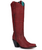 A4194 CORRAL RED FULL PYTHON SNIP TOE TALL EXOTIC WESTERN BOOTS