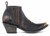 MEXICANA KRISTINNE METAL BEIGE BLACK DISTRESSED ANKLE BOOTS