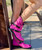 AS98 VIANNE FUCHSIA PINK STUDDED ANKLE BOOTS