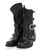 A.S.98 548211 OPAL NERO BLACK BUCKLE ANKLE BOOTS