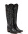 Italian made with Italian leathers and old world workmanship these boots are made for walking AND looking amazing. The El Vaquero Miya Boots are SO on trend. These aren't just cowgirl boots; these are fabulous fashion boots. Handcrafted in the Tuscan Valley with gorgeous distressed Black Onyx Italian leather and accented with cream & silver embroidery. We love the tall, 18" silhouette and snip toe of the Miya Boots. Whether you rock them during the holiday season or for date night, we know you will look AMAZING and turning heads in the Miya Black Onyx Italian Leather Boots!
