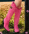 Italian made with Italian leathers and old world workmanship these boots are made for walking AND looking amazing. The El Vaquero Miya Boots are SO on trend. These aren't just cowgirl boots; these are fabulous fashion boots. Handcrafted in the Tuscan Valley with gorgeous distressed Hot Pink Italian leather and accented with cream & silver embroidery. We love the tall, 18" silhouette and snip toe of the Miya Boots. Whether you rock them during the Holiday Season or for date night, we know you will look AMAZING and turning heads in the Miya Hot Pink Italian Leather Boots!