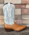 SENDRA 17604 JUDY CARMEL WINTER WHITE EMBROIDERED LEATHER BOOTS