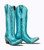  LANE Smokeshow Metallic Turquoise  Leather 15" Boots