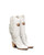 Kathy is the new incredible mid-leg Texan model by El Vaquero. Featuring soft fringes and beautiful hand-inserted leather details on the shaft as well as hardware embellishments such as studs and turquoise beads. Featuring an elegant and unbelievable soft white calf granting a classic yet innovative look.

Heel  2 3/4" 

100% Cowhide

Handmade Stitching

Hand-inserted details

Metal details 100% nickel-free

Rubber sole