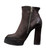Turn heads in these extravagant Italian leather ankle boots with platform wedge and silhouette block heel...
 
Insole: Leather 
Lining: Leather 
Material: Vegetable tanned calf leather 
Sole: Synthetics 
Specification
Type of heel: Block heel 
Heel height: 4 3/4"
Platform - 1 1/2"
Shaft Height - 6"
Toe - Rounded Square
Fastener: Zip