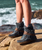 Our Vision moccasin-style boot features a plain over-the-knee bootleg, 2 3/4" hidden wedge, a cool ankle strap and the typical thick handmade stitching on the instep, distinctive feature of El Vaquero brand. Its simplicity gives the Vision boot a timeless elegance. Finished with the renowned Silverstone wash, a milestone of El Vaquero brand, that enhances every shade of leather, showcasing the most intense colors and making each boot unique in its kind.

Hidden wedge 2 3/4"
Vintage Treatment
100% Calf suede
Handmade Stitching
Hand-inserted details
Metal details 100% nickel-free
Rubber sole
Made in Italy