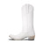 Timeless snip toe and classic cowgirl silhouette. Meet Emma Jane in Matte White.

Heel Height: 1.5"

Shaft Height: 13"

Calf Circumference: 14"

Ankle Circumference: 12"

Toe Shape: Snip

Signature Turquoise Soles