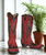 The Old Gringo Red Leopardito distressed leather Eagle Boots are as distinctive and stylish as you are ever going to see.  They have been handcrafted for those cowgirls looking to make a bold statement.  If you're willing to be noticed and answer questions about where you found your Eagle boots, then the Old Gringo Eagle is just right for you.  The boot shaft is adorned with an inlayed Eagle spreading her wings in contrasting bone leather.   The boot vamp is just as stunning with matching eagle artwork that covers the heel as well as the sharp pointed toe. The boot is a fantastic mixture distressed leather, bold colors, and elaborate overlay designs. This color combination is a very rare and hard to find style.

Shaft:  13'

Heel:  9964 (Traditional)

Toe:  0 (Pointed)

Shaft Opening/Circumference:  14.75"