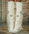 EL VAQUERO Coleen Rag Offwhite Wedge Moccasin Boots