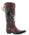These boots are a bold, statement-making pair of western showstoppers that fuse classic cowboy craftsmanship with edgy, artistic detail ?✨

Crafted in a rich two-tone leather combination, the base features deep chocolate brown paired with a striking turquoise crackled finish that gives a vintage, worn-in character.

Key Design Features:
Intricate inlay and embroidery work in turquoise, creating flowing, western-inspired patterns along the shaft and vamp
Mixed metal embellishments, including studs, domed hardware, and decorative accents that add texture and dimension
Prominent cross appliqués and concho-style details, giving the boots a bold, southwestern, almost heirloom feel
A studded center seam running vertically up the shaft for added edge and structure
Subtle distressing throughout for that perfectly broken-in, authentic look
Silhouette & Structure:
Classic snip/pointed toe for a sharp, feminine western profile
Mid-height stacked heel that’s both flattering and wearable
Tall shaft designed to stand out whether paired with denim or dresses
Overall Vibe:

These boots blend rock-and-roll western attitude with artisan craftsmanship—perfect for someone who wants a standout, collectible piece. They feel equal parts vintage, rebellious, and luxurious, making them the kind of boots that instantly elevate any outfit