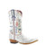 Not your everyday boot — this one is a statement. The Liberty & Justice Boot from Double D Ranch is a true work of wearable art, designed for those who love bold storytelling stitched into every detail. Crafted from rich cowhide leather in a crackled taupe finish, this boot blends rugged Western spirit with iconic Americana.

From the intricate patchwork and studded accents to the beautifully detailed native medallion, harness, embroidery, and braiding, every element has been thoughtfully placed. The crackled leather showcases striking eagle imprints, while the powerful word “Freedom” stretches across the left boot — a detail that elevates this design from standout to unforgettable.

Finished with signature Double D Ranch touches like the Indian ’89 patch, patriotic symbols, and DDD insignia, this boot reflects craftsmanship, heritage, and fearless style. Whether you’re dressing it up or letting it steal the show with denim, the Liberty & Justice Boot is guaranteed to turn heads and spark conversation.

Details:

Color: Crackled Taupe

Leather: Cowhide

Toe: 4Long

Heel: 9964

Shaft Height: 11"

Features: Patchwork, studs, native medallion, harness, embroidery, braiding, eagle imprints, “Freedom” detail

A bold expression of Western artistry and American spirit — this is one boot you’ll never stop discovering.