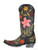 BOOT JUNKY IS AT IT AGAIN!!!   WE ARE PROUD TO OFFER YOU THE OLD GRINGO "GINGER" BLACK FLORAL BOOTS MADE FROM ULTRA SOFT GOAT SKIN.  THESE SHOW STOPPING BOOTS ARE STUDDED WITH AN ANTIQUE PEWTER IN THE CENTER OF EACH FLOWER. JUST TO FURTHER ACCENT THIS BOOT, THE FLORAL LEATHER INLAYS ARE DONE IN COLORS THAT SET THIS BOOT APART FROM THE COMPETITION.  DON'T MISS THIS CHANCE TO PUT THESE IN YOUR CLOSET.  THESE GORGEOUS CUSTOM BOOTS ARE DESIGNED BY AND AVAILABLE ONLY AT BOOT JUNKY. 