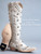 L3095-2 OLD GRINGO KELLIE WINTER WHITE TAUPE RIVETED DISTRESSED 18" TALL BOOTS