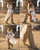 A beautiful boho-western styled model walks confidently across a sunlit outdoor festival setting. She wears a romantic ivory lace dress with long bell sleeves and an asymmetrical hemline that flows softly in the breeze. The deep V-neckline and delicate lace texture add a feminine, vintage feel, while a wide tooled leather belt with an ornate buckle cinches her waist for a western edge.

Her long, voluminous curly hair frames her face beneath a hat, and she completes the look with classic brown embroidered cowgirl boots that give the outfit a rugged, country-chic vibe. In the background, a stage setup and blurred crowd hint at a music festival atmosphere, creating a carefree, stylish, bohemian mood perfect for a warm summer concert day.