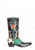 “I’m walkin’ here!” The namesake boots of the Midnight Cowboy collection have a little bit of everything that influenced us from the movie: from the signature color scheme of blacks and retro teal to the whimsical designs of hand-stitched florals and love birds, to the sneak peek of pony hide on the heel paying homage to the film’s iconic suitcase.

toe: snip
heel: riding heel/9964 (1.625")
shaft height: 13"
leather: various
features: contrast leather piecing, contrast leather overlay, contrast leather underlay, embroidery, contrast stitching, contrast leather lacing