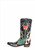 “I’m walkin’ here!” The namesake boots of the Midnight Cowboy collection have a little bit of everything that influenced us from the movie: from the signature color scheme of blacks and retro teal to the whimsical designs of hand-stitched florals and love birds, to the sneak peek of pony hide on the heel paying homage to the film’s iconic suitcase.

toe: snip
heel: riding heel/9964 (1.625")
shaft height: 13"
leather: various
features: contrast leather piecing, contrast leather overlay, contrast leather underlay, embroidery, contrast stitching, contrast leather lacing