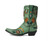 Turn up the charm and kick up a little country soul in these irresistible Double D Ranch by Old Gringo Boots. Inspired by the playful spirit of “Wagon Wheel,” this ankle-height cowgirl boot is pure fun from heel to toe. Crafted in eye-catching turquoise leather, the design is brought to life with floral embroidery, wagon wheel and horseshoe motifs, and studded accents that add just the right touch of Western whimsy.

The flattering snip toe and easy-wearing heel make these boots as comfortable as they are cute, while the shorter shaft keeps the look fresh, flirty, and perfect for everyday wear. Pair them with jeans, dresses, or cutoff shorts and let your inner cowgirl sing — because these boots were made to turn heads and steal hearts.

Measurements:

Shaft Height: 8.5"

Shaft Opening: 13.5" circumference

Heel Height: 1.75"

Toe: Snip

Width: Standard