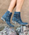 Another great design from Old Gringo, the Jaylene by Old Gringo is everything you want in an ankle boot.   
The soft & subtle Azul Blue leather, buckle accents, and silver stud work is an over-the-top fashion statement. These beauties are finished off with interior side zippers, a snip toe, and easy walking heel. 