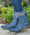 Another great design from Old Gringo, the Jaylene by Old Gringo is everything you want in an ankle boot.   
The soft & subtle Azul Blue leather, buckle accents, and silver stud work is an over-the-top fashion statement. These beauties are finished off with interior side zippers, a snip toe, and easy walking heel. 