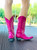 Adding to the ever-popular collection of Nevada boots we offer a soon to be favorite in a hot hot HOT PINK color way which is a Boot Junky exclusive...these boots bond the time-honored art of handmade boots with a contemporary flair for fashion. 