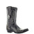 Make a statement in every step with these bold, handcrafted western boots—where classic cowgirl style meets elevated, artisan detail.

Crafted from premium black leather, these boots feature intricate contrast stitching in a feather-inspired pattern that flows across the shaft and vamp, delivering timeless western character with a refined edge. The sleek pointed toe and angled heel create a flattering, feminine silhouette that’s both versatile and striking.

What truly sets this pair apart is the ornate vertical overlay panel, adorned with hand-set metal studs and rich red stone accents. A signature Double D Ranch medallion charm drapes elegantly from the panel, adding movement and a collectible, heritage-inspired touch.

At the back, a contrasting textured leather heel counter with a spotted, exotic finish brings unexpected dimension and standout style. A side zipper ensures easy on-and-off without compromising the clean, classic profile.

Perfect for pairing with dresses, denim, or statement looks, these boots embody western tradition with a bold, fashion-forward spirit.

Details:

Premium black leather construction

Intricate contrast western stitching

Studded overlay with red stone embellishments

Signature medallion charm detail

Textured heel counter for added contrast

Side zipper closure

Pointed toe & stacked heel

Confident. Detailed. Unmistakably cowgirl.